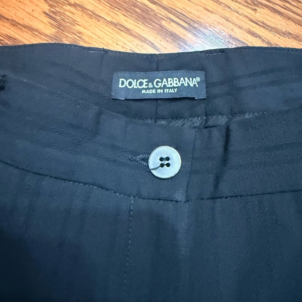 Dolce & Gabbana Black Straight Leg Pants